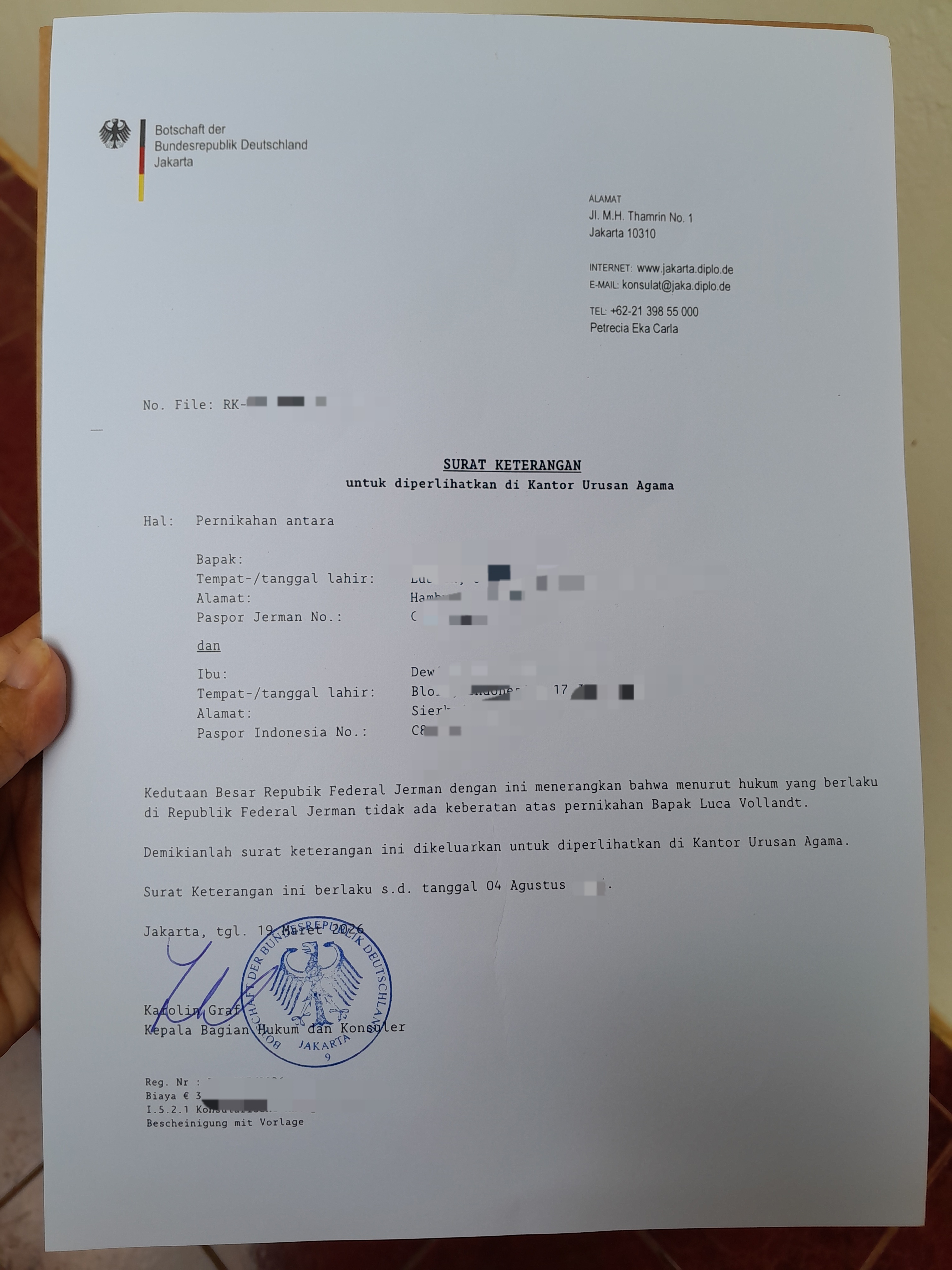 Menikah dengan WNA Jerman di Indonesia, Syarat Mengurus CNI