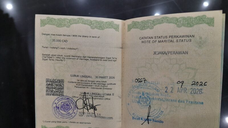 Legalisir Dua Buku Nikah di Kemenag, Menikah dengan WNA